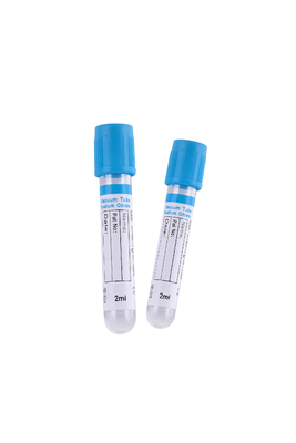 Tubi di plastica di Vacuum della metropolitana della raccolta del sangue del citrato di sodio del cappuccio blu 2-5ml del FSC