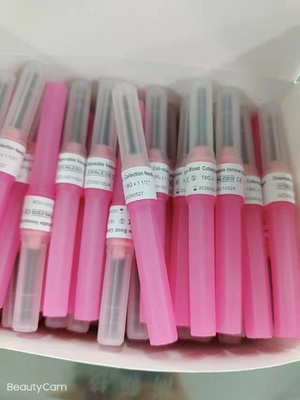 Ago eliminabile verde blu 18g-23G della raccolta del sangue di rosa di Steriled