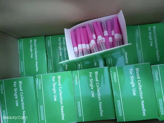 Ago eliminabile verde blu 18g-23G della raccolta del sangue di rosa di Steriled