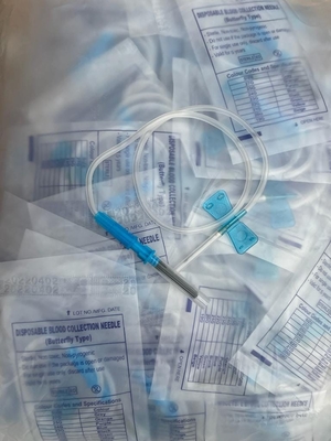 Due hanno traversato la sterilizzazione volando morbida del gas dell'ago 23G EO della farfalla della raccolta del sangue blu