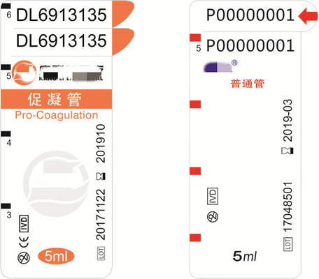 la metropolitana del sangue di 50-60mic PRP identifica gli autoadesivi medici 10000pcs/Roll dell'etichetta