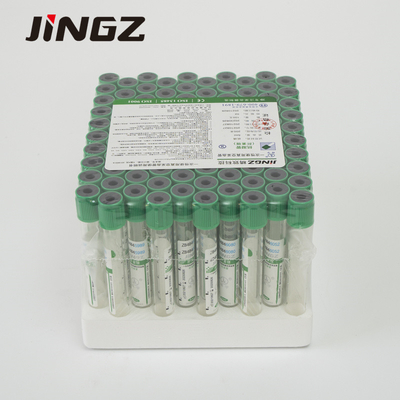 eparina di plastica di vetro Vacuum del litio di verde della metropolitana della raccolta del campione di sangue 2-5ml