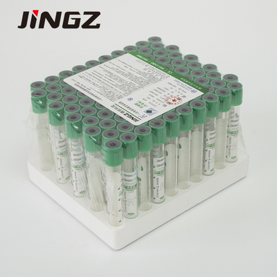 Provetta verde di vuoto della metropolitana della raccolta del campione di sangue dell'eparina del litio 2-10ml