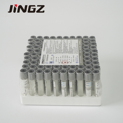 anticoagulante 13*75mm dei tubi della raccolta di Gray Sodium Fluoride In Blood dell'ANIMALE DOMESTICO 2ml
