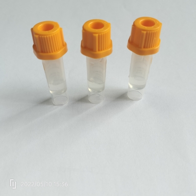 Tubi gialli biochimici del sangue del separatore del gel dei tubi pp 0.5ml della raccolta del sangue del cappuccio