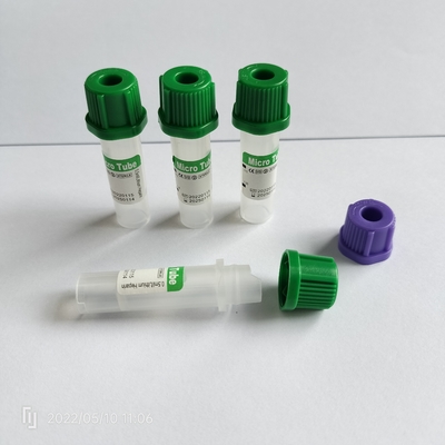 Micro metropolitana 0.25ml-1ml della raccolta del sangue dell'unità periferica verde del cappuccio per pediatrico