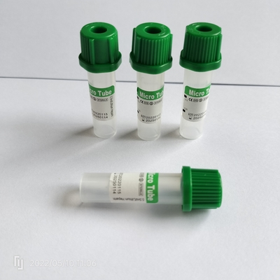 8*45mm Litio eparina Mini tubi verdi Micro tubo non vuoto con tubo