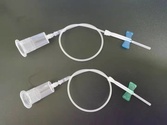 Set per infusione a farfalla con ago a farfalla verde per analisi del sangue 21g 22g 23g