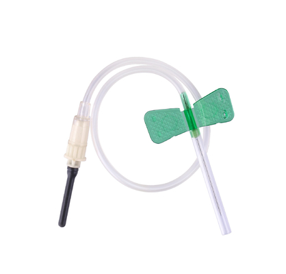 Set per infusione a farfalla con ago a farfalla verde per analisi del sangue 21g 22g 23g