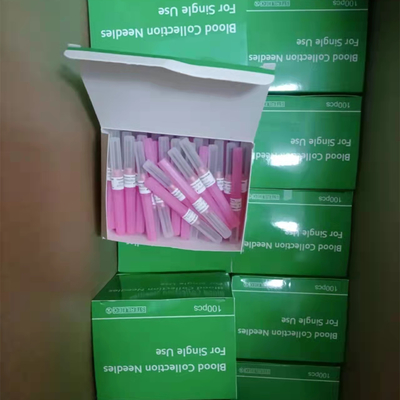 sterilizzazione del gas di EO del campione di Pen Type Blood Collection Needle di rosa 18G multi
