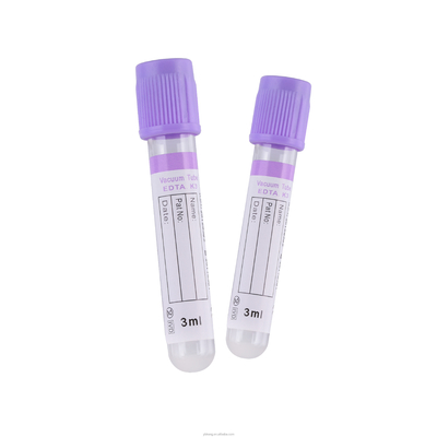 Etichetta porpora spruzzata dell'OEM della bottiglia dell'analisi del sangue di vetro di K3edta Vacuum 2ml