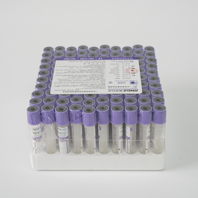 Etichetta porpora spruzzata dell'OEM della bottiglia dell'analisi del sangue di vetro di K3edta Vacuum 2ml