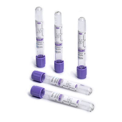 Metropolitana di vetro Vacuum porpora 16*100mm degli ED K2 dell'ANIMALE DOMESTICO per gli esami ematologici