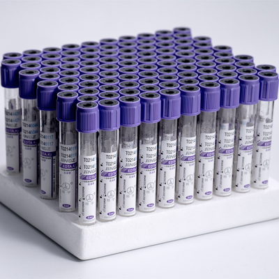 Plastica di vetro della metropolitana 0.5-10ml della raccolta del sangue di vuoto del cappuccio della lavanda della metropolitana degli ED K3/K2