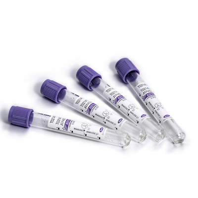 Plastica di vetro della metropolitana 0.5-10ml della raccolta del sangue di vuoto del cappuccio della lavanda della metropolitana degli ED K3/K2