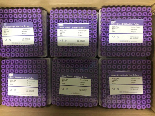 Lavanda Piccoli tubi di EDTA Micro non vuoto Edta 0,5 ml Per esami pediatrici