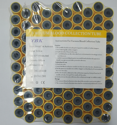 Raccolta medica Bottles13*75mm del sangue di vuoto della metropolitana dell'attivatore del grumo del gel 4ml