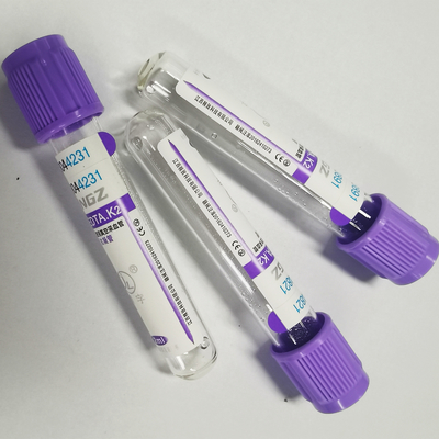 Segno medico della metropolitana ISO13485 di Vial Lavender Top Blood Collection degli ED di vuoto K3