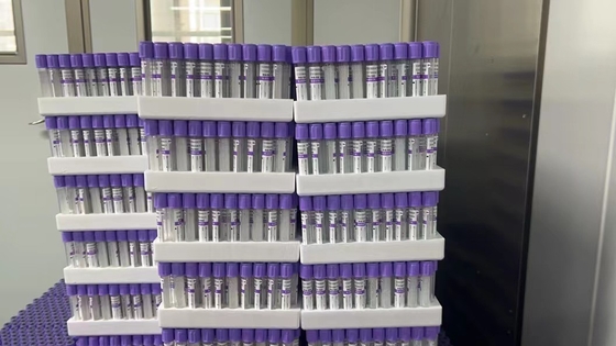 Vetro di metropolitana degli ED della raccolta K3 K2 del sangue di vuoto del cappuccio della lavanda 0.5-10ml di plastica