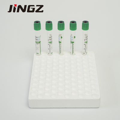 Tubo di raccolta di sangue per uso medico Pet / Glass Green Heparin Test Tube