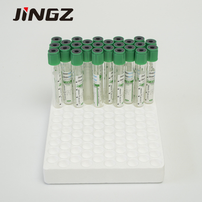 Tubo di raccolta di sangue per uso medico Pet / Glass Green Heparin Test Tube