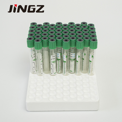 Tubo di raccolta di sangue per uso medico Pet / Glass Green Heparin Test Tube
