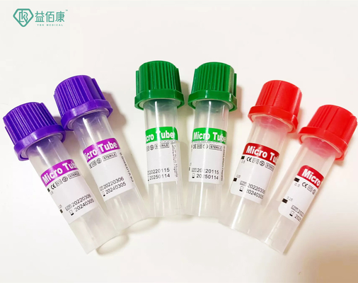 Tubo di raccolta di sangue non vuoto per uso medico 0.25 ml 0.5 ml 1 ml EDTA K2K3 / Tubi gel