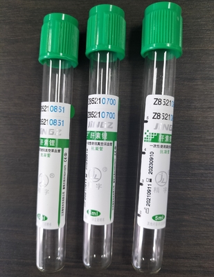 Vacuum Analisi del sangue Vial Litio Eparina tubo OEM Etichetta 100pcs confezione 1-10ml