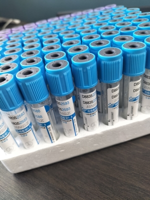 Test di vetro PET personalizzato per uso medico Citrato di sodio 3,2% tubo PT 2-10 ml tubo di raccolta del sangue a vuoto