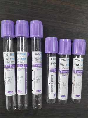 CE Approved K2 EDTA Tube Purple top cap medical blood collection tube Tipo 1ml-10ml