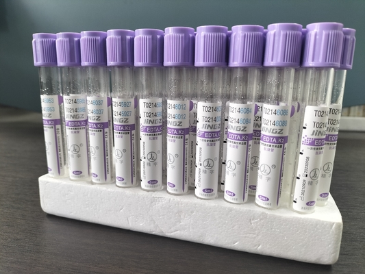 CE Approved K2 EDTA Tube Purple top cap medical blood collection tube Tipo 1ml-10ml
