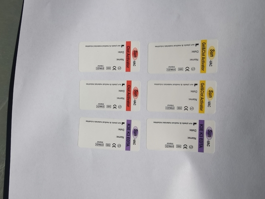 Etichette personalizzate per tubi di sangue con codice a barre Etichette per tubi di raccolta medica
