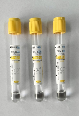 Tubo di raccolta del sangue per vuoto medico JINGZ 2-10 ml Tubo attivatore del coagulo gel con capo giallo