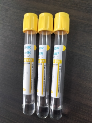 Activazione del coagulo gel sterile a sfondo giallo SST Tubo di prelievo di campioni di sangue a vuoto per l' ospedale