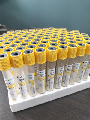 Tubo di raccolta del sangue per vuoto medico JINGZ 2-10 ml Tubo attivatore del coagulo gel con capo giallo
