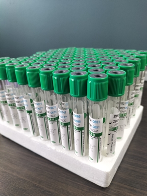 Cappuccio verde tubo di eparina sodica da 2 ml a 10 ml per la raccolta medica di sangue