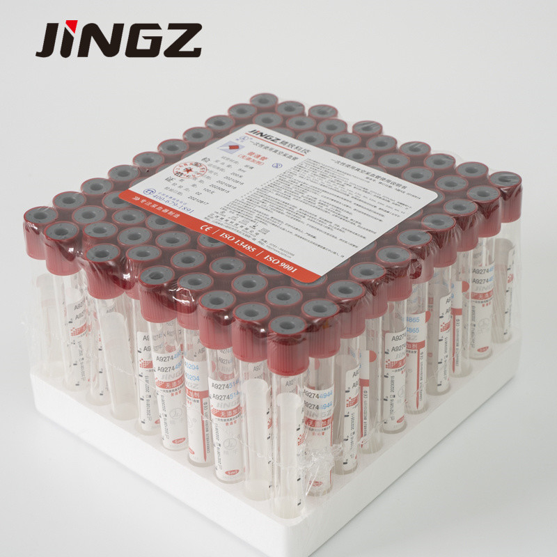 CE approvato Top rosso senza additivi tubo semplice tubo di prelievo di campioni di sangue a vuoto secondo il Vacuum
