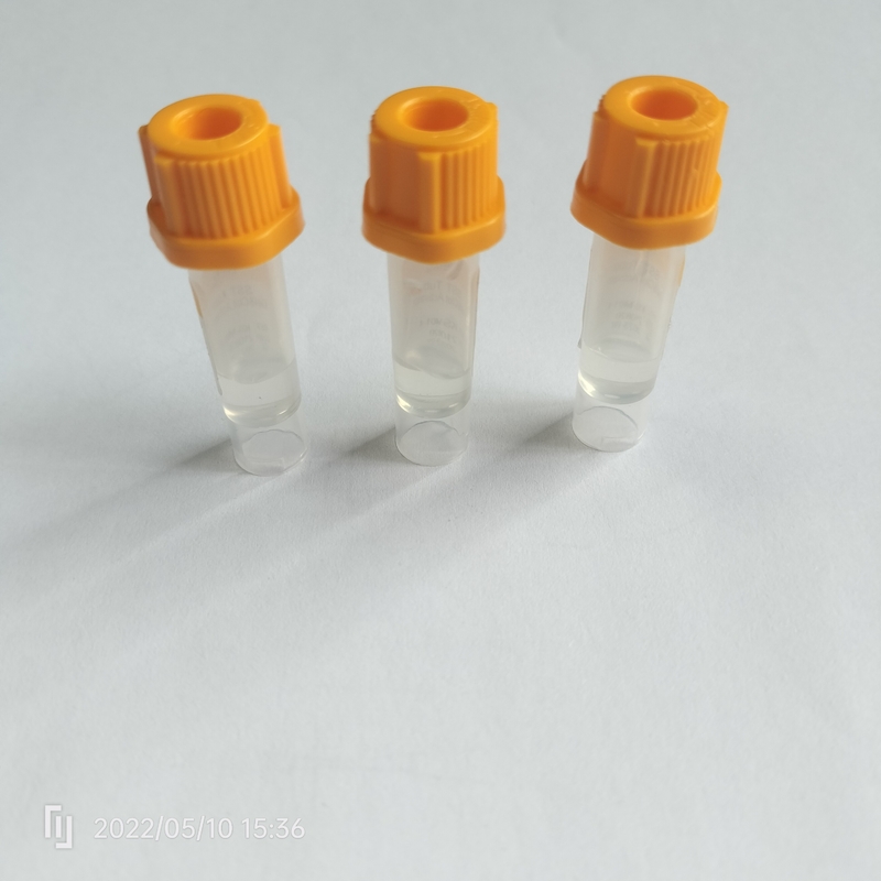Tubi gialli biochimici del sangue del separatore del gel dei tubi pp 0.5ml della raccolta del sangue del cappuccio