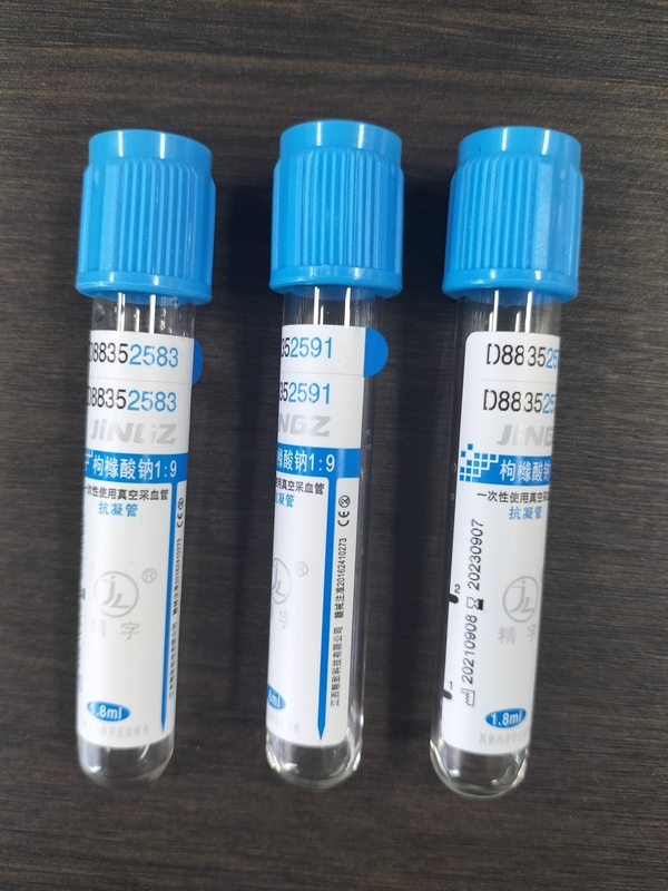 Esame di laboratorio Citrato di sodio Prelievo di sangue sotto vuoto tubo PT con capo blu