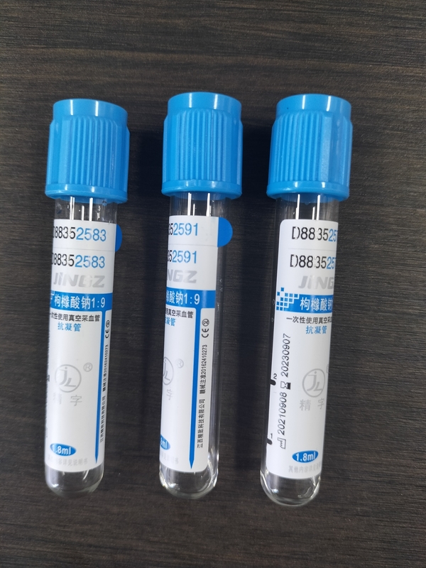 Esame di laboratorio Citrato di sodio Prelievo di sangue sotto vuoto tubo PT con capo blu